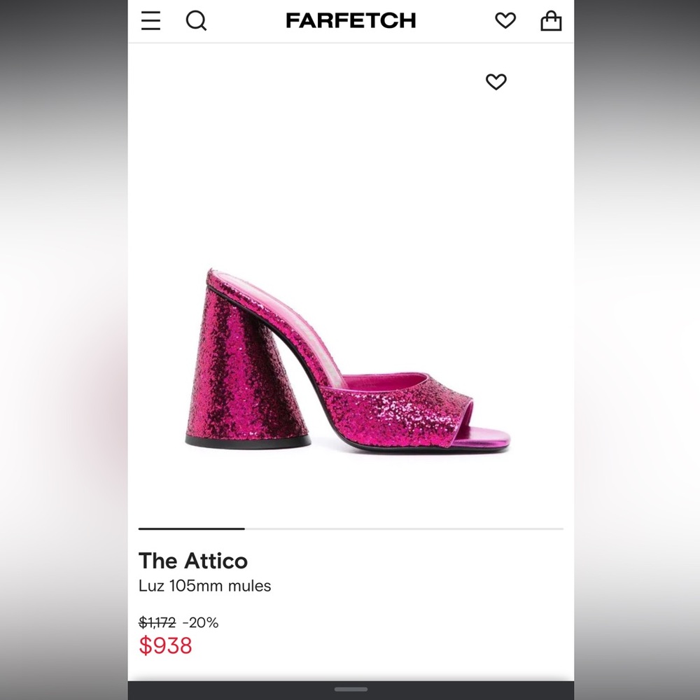 The Attico Luz 105mm mules size 41